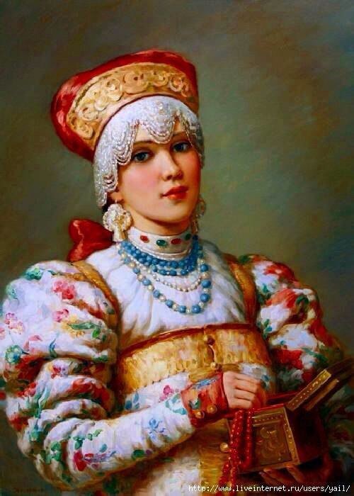 Славянка - барышня, красавица, славянка, девушка, царевна - оригинал