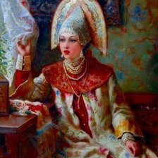 Схема вышивки «Славянка»