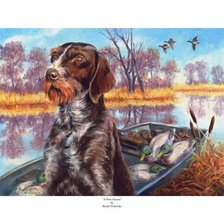 Схема вышивки «дратхаар с добычей»