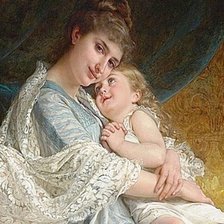 Схема вышивки «В нежных маминых руках»