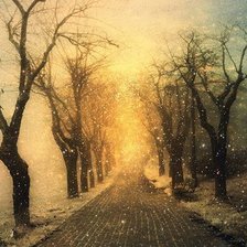 Схема вышивки «Деревья, аллея.»