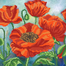 Схема вышивки «маки на сумочку-2»