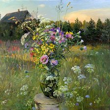 Схема вышивки «полевой букет»