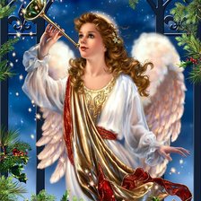 Схема вышивки «девушка ангел»