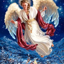 Схема вышивки «рождественский ангел»