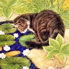 Схема вышивки «Кот»