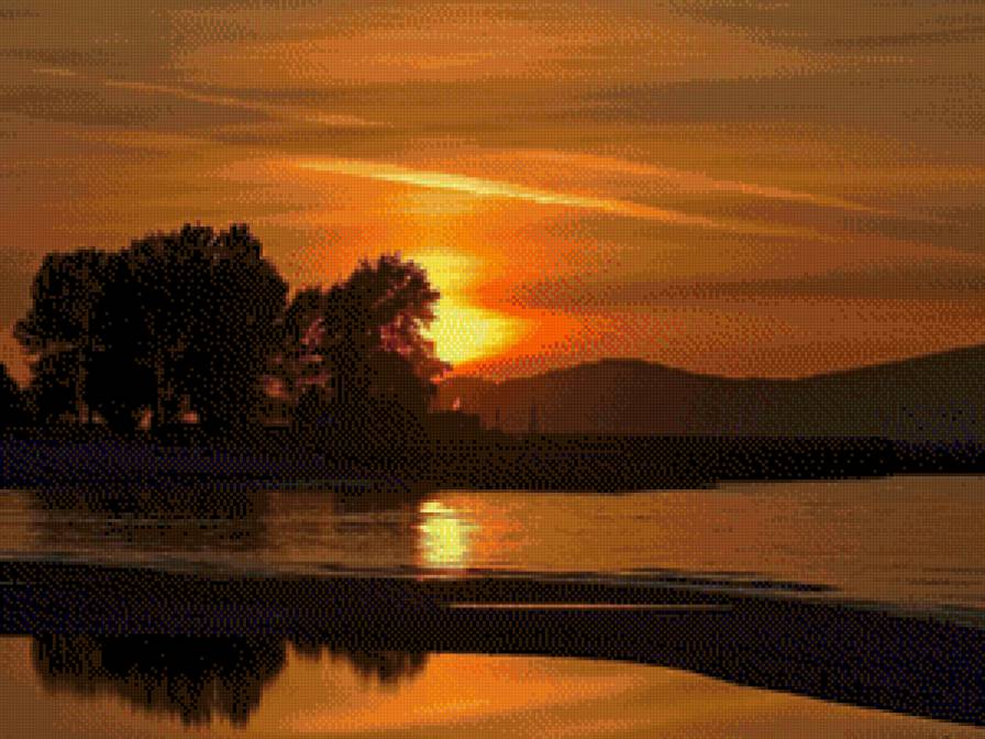 Пейзаж 13 - краса, пейзаж, літо, море, природа, захід - предпросмотр