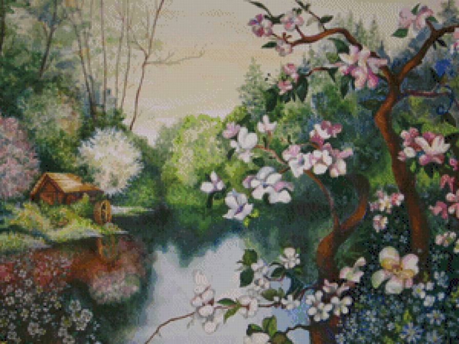 Пейзаж 14 - весна, пейзаж, озеро, природа - предпросмотр