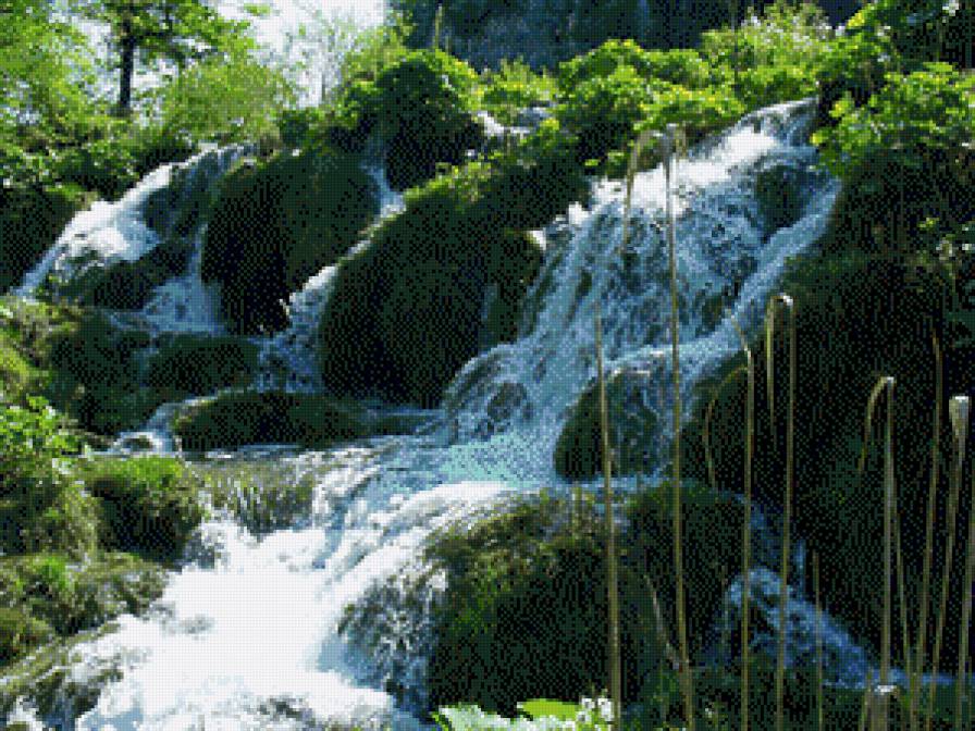 водоспад - літо, гори, вода, природа - предпросмотр