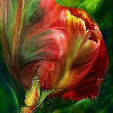 Схема вышивки «тюльпан»