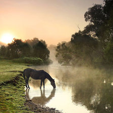 Схема вышивки «закат»