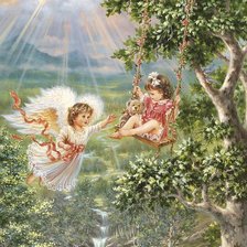 Схема вышивки «ангел»