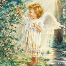 Схема вышивки «ангел»