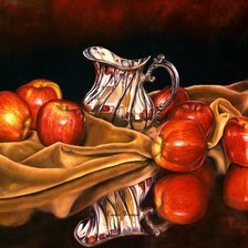 Схема вышивки «натюрморт с яблоками»