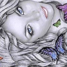 Схема вышивки «дівчина»