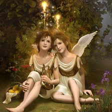 Схема вышивки «ангел»