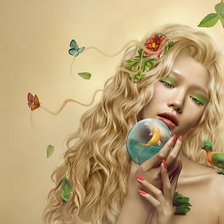 Схема вышивки «дівчина»