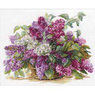 Схема вышивки «сирень»