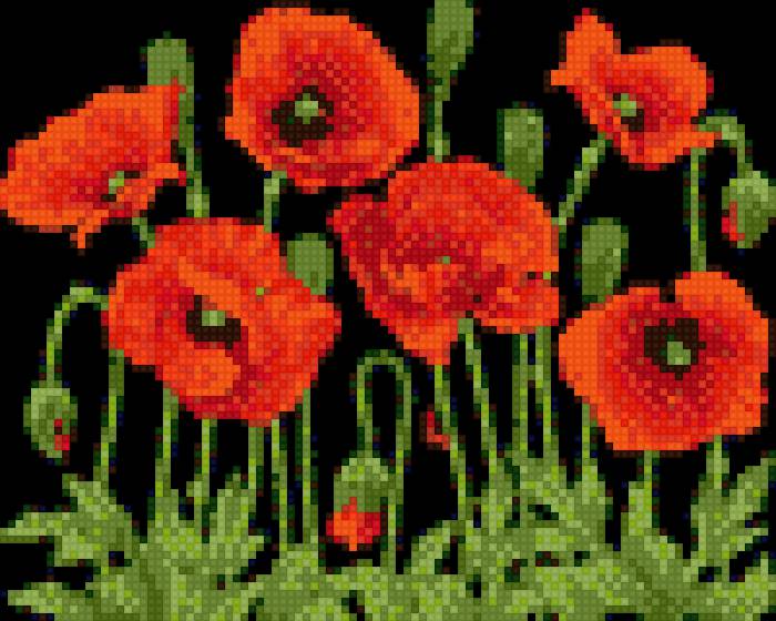 маки на черном2 - маки .сумочка - предпросмотр