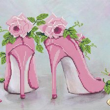 Схема вышивки «туфельки»