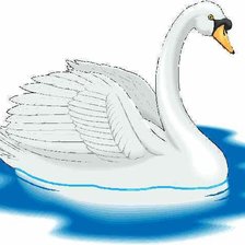 Схема вышивки «лебедь»