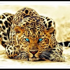 Схема вышивки «Леопард»