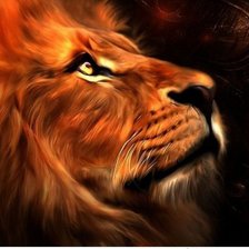 Схема вышивки «Лев»