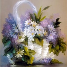 Схема вышивки «цвточная корзина»