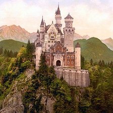 Схема вышивки «Замок в горах»