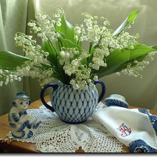 Схема вышивки «ландыши»