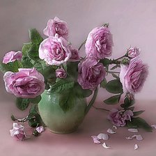 Схема вышивки «лиловые розы»