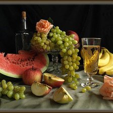 Схема вышивки «натюрморт с арбузом»