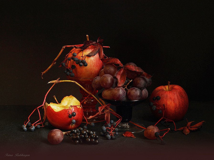 натюрморт с виноградом - оригинал