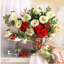 Схема вышивки «шиповник»