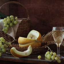 Схема вышивки «дыня и виноград»