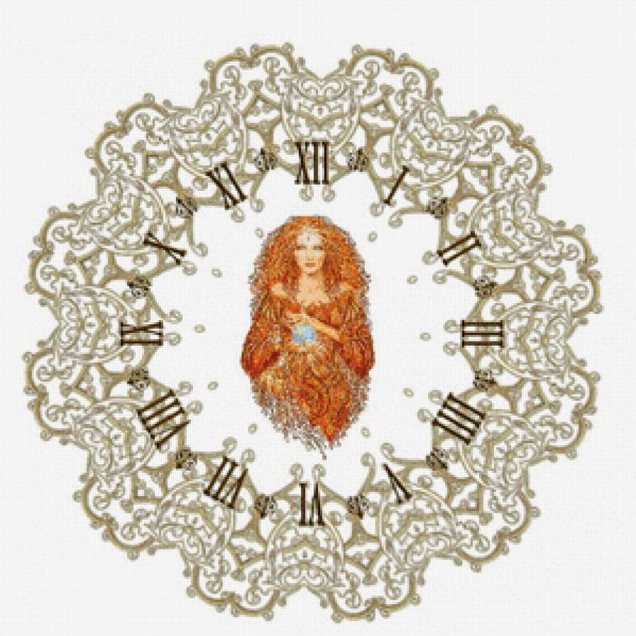 часы - часы, магия, девушка - предпросмотр