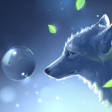 Схема вышивки «Волк»