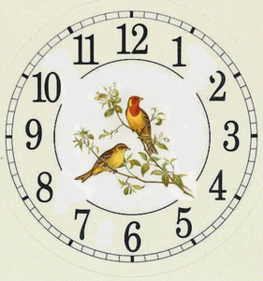 часы птички 2 - часы, природа, птички - предпросмотр