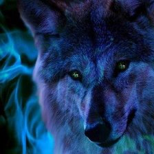 Схема вышивки «Волк»