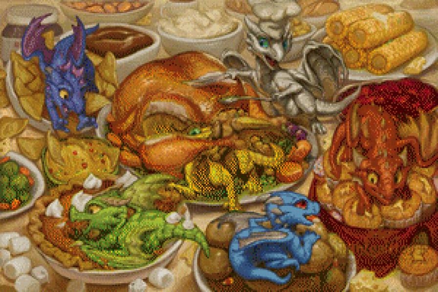 дракошки - дракон ужин мифические существа праздник - предпросмотр