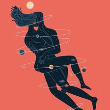 Схема вышивки «влюбленная пара»