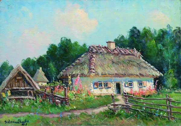 хатинка - весна, хата, село, украина - оригинал