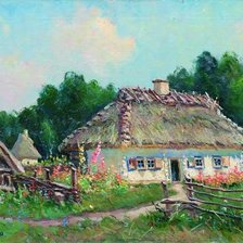 Схема вышивки «хатинка»