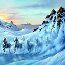 Схема вышивки «Коні 3»