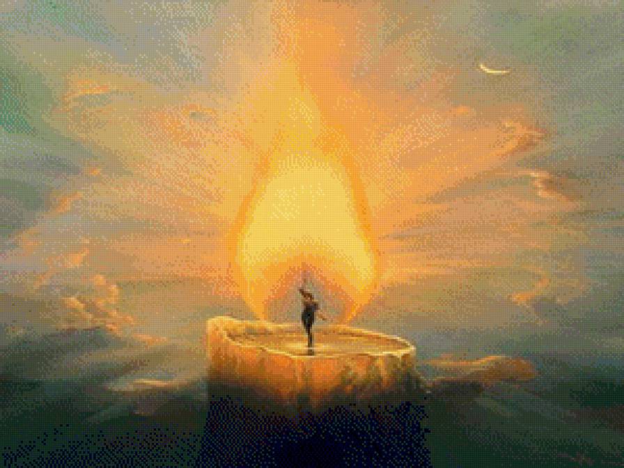 Свіча - фантазія, дівчина, сни - предпросмотр