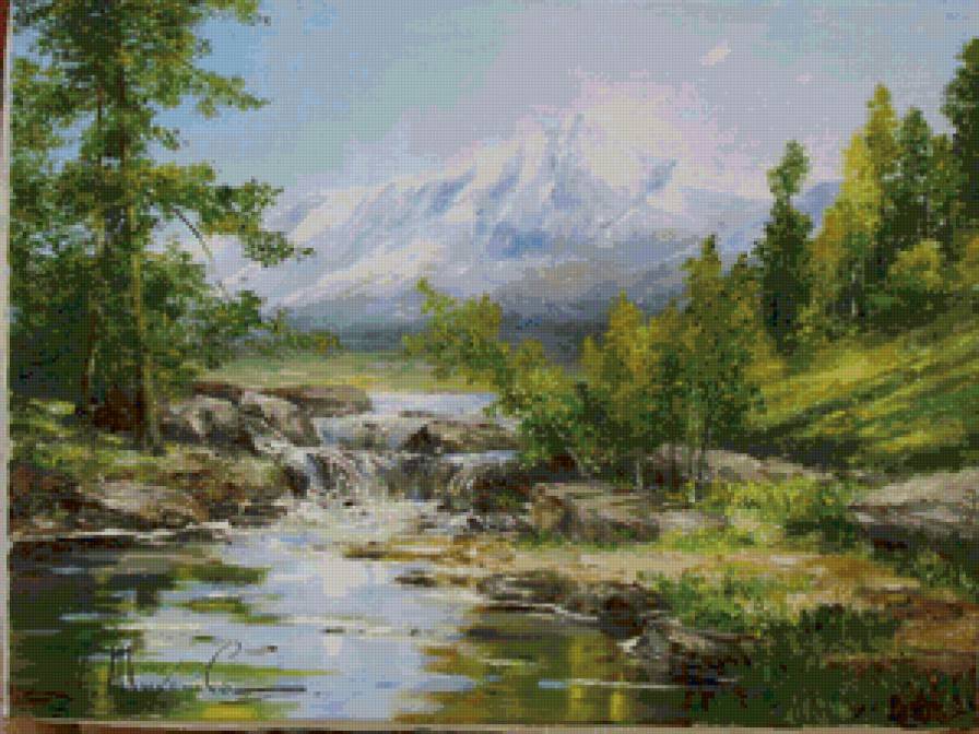 №851404 - лето, горы, природа, река - предпросмотр