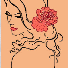 Схема вышивки «девушка5»