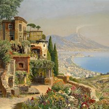 Схема вышивки «неаполь и везувий»
