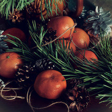 Схема вышивки «зимняя композиция»