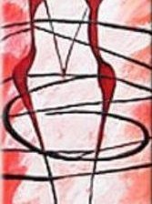 Схема вышивки «Танец на красном (центральная часть)»